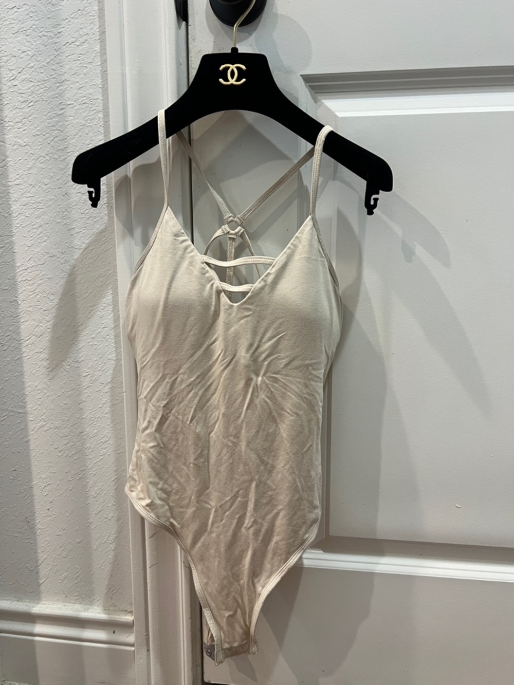 Cream Strappy Bodysuit